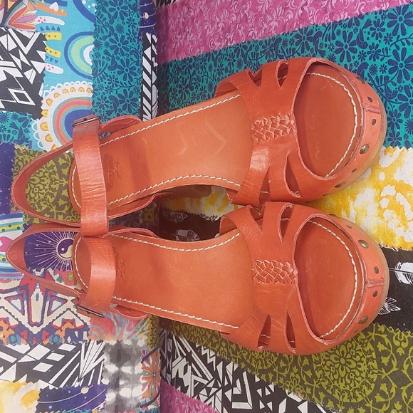 Frye Studded leather Sandals Burnt Orange 8.5 - Picture 5 of 14